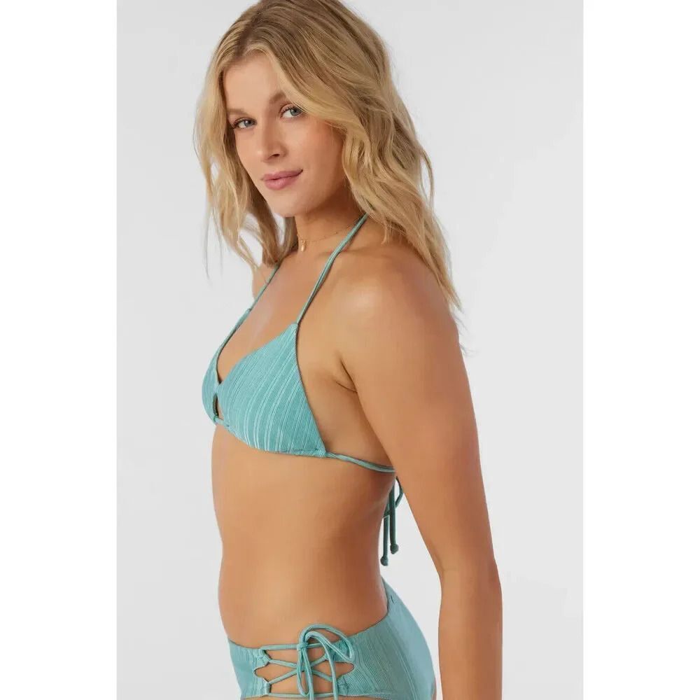 O'Neill Mizi Metallic Rib Madrid Top Women's Medium Canton Cutout Bralette VDA28 - Picture 14 of 15